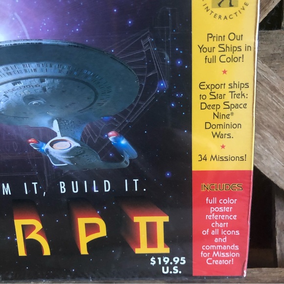 Star Trek Starship Creator Warp II  PC Windows Macintosh NEW Sealed vintage - Picture 3 of 5